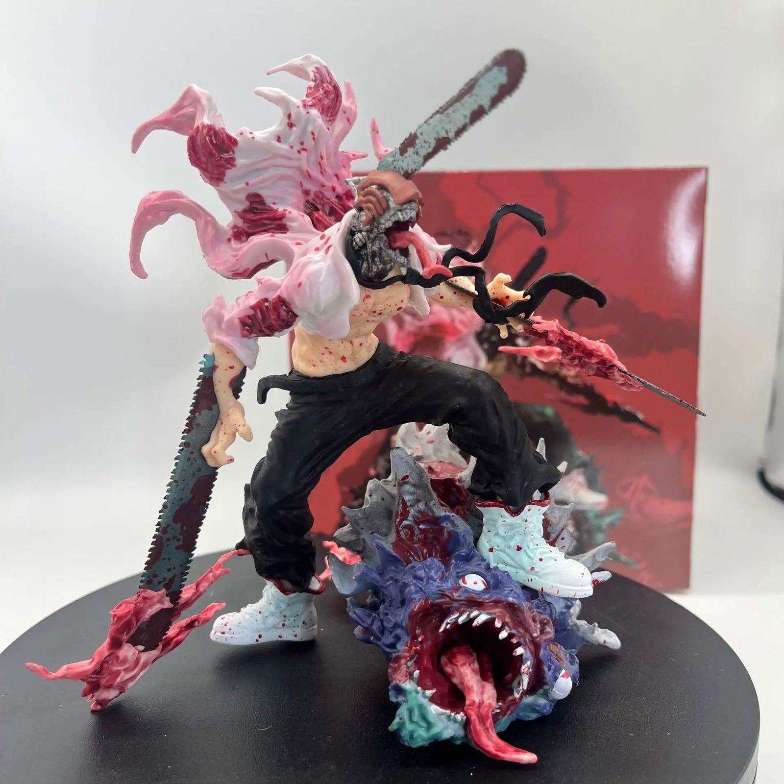 Chainsaw Man Denji Vs. The Bat Devil Anime Figurine, Chainsaw Man Figu