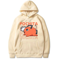 Chainsawman Women Hoodies, New Anime Hoodies Funny Pochita Graphic Print, Sweatshirt Long Sleeve Loose Tops - CloudAnimeStudio