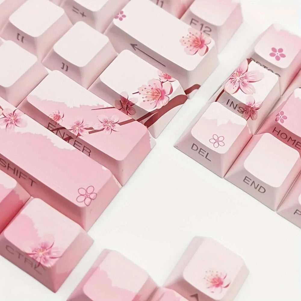 Cherry Blossom Keyboard Keycaps CLOUDANIMESTUDIO
