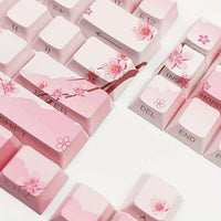 Cherry Blossom Keyboard Keycaps CLOUDANIMESTUDIO
