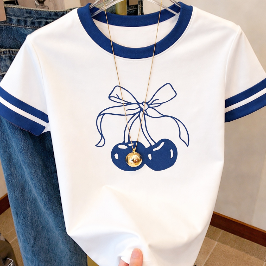 Cute Cherry Bow T-Shirt