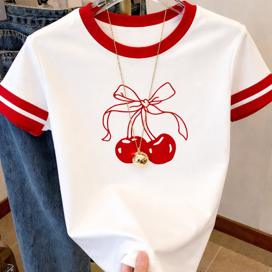 Cute Cherry Bow T-Shirt