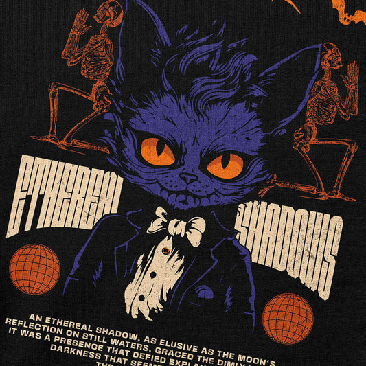Ethereal Shadows Cat Sweatshirt CLOUDANIMESTUDIO