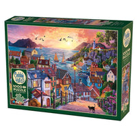 Coastal Town at Sunset 1000 Piece Jigsaw Puzzle Cobble Hill CLOUDANIMESTUDIO