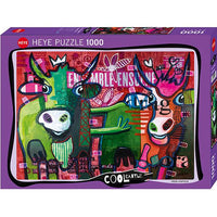 Cool Cattle Striped Cows 1000 Piece Jigsaw Puzzle Heye