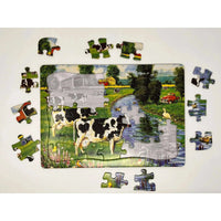 Cow Stream 35 Piece Tray Jigsaw Puzzle Cobble Hill CLOUDANIMESTUDIO