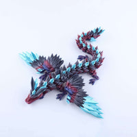 3D Printed Crystal Wing Dragon Fidget Toy – Articulated Fantasy Desk Toy Gift CLOUDANIMESTUDIO