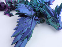 3D Printed Crystal Wing Dragon Fidget Toy – Articulated Fantasy Desk Toy Gift CLOUDANIMESTUDIO