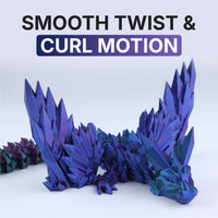 3D Printed Crystal Wing Dragon Fidget Toy – Articulated Fantasy Desk Toy Gift CLOUDANIMESTUDIO