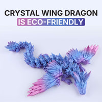 3D Printed Crystal Wing Dragon Fidget Toy – Articulated Fantasy Desk Toy Gift CLOUDANIMESTUDIO