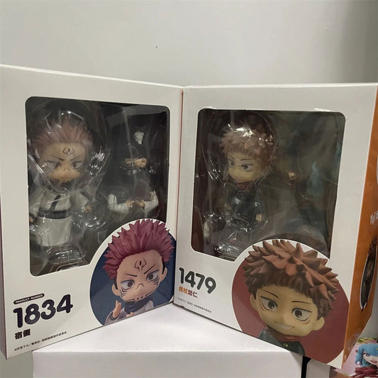 Cute Jujutsu Kaisen Ryomen Sukuna and Itadori Yuji Figurines, Chibi Kawaii Anime Action Figures Model Collector Toys 10cm - CloudAnimeStudio