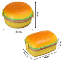 Cute Kawaii Double-Tier Burger Bento Box for Kids, Microwave Safe Fun and Functional Lunchware - CloudAnimeStudio