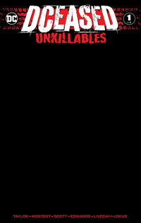 Dceased Unkillables #1 (Of 3) Unknown Comics Black Blank Exclusive Var (02/19/2020)
