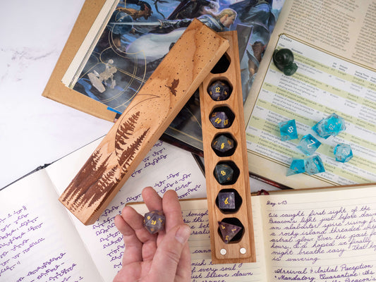 Dragon Moon | Engraved Council of 7 Dice Vault CLOUDANIMESTUDIO