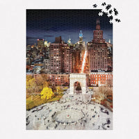 Day to Night Washington Square 1000 Piece Jigsaw Puzzle Galison