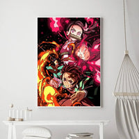 Demon Slayer Classic Anime Wall Art Poster Prints, Painting Bedroom Living Room Wall Bar Restaurant Decor - CloudAnimeStudio