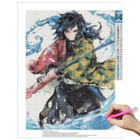 Demon Slayer Diamond Painting Kit Mosaic, Kimetsu no Yaiba Artist DIY Kit Home Decoration Picture Wall Art - CloudAnimeStudio