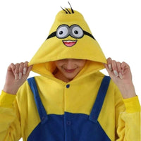 Despicable Me Minions Fleece Pajamas Cartoon Jumpsuit Minions Cartoon Anime Onesie Sleepwear - CLOUDANIMESTUDIO