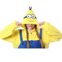 Despicable Me Minions Fleece Pajamas Cartoon Jumpsuit Minions Cartoon Anime Onesie Sleepwear - CLOUDANIMESTUDIO