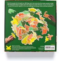 Dino Dash 50 Shaped Piece Cluster Jigsaw Puzzle Laurence King