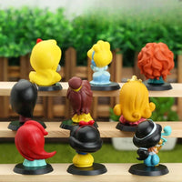 Disney 9 Pcs Set Figurines, Kawaii Rapunzel Snow White Jasmine Mulan Ariel 2 in - CloudAnimeStudio