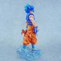Dragon Ball Super Son Goku Figure Super Saiyan God Blue Led Base Figurines 33 CM - CLOUDANIMESTUDIO