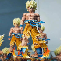 Dragon Ball Z Super Saiyan Son Goku Figure LED SSJ Action Figurines Collection 34 CM - CLOUDANIMESTUDIO