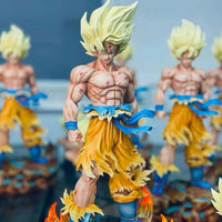 Dragon Ball Z Super Saiyan Son Goku Figure LED SSJ Action Figurines Collection 34 CM - CLOUDANIMESTUDIO