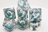 Sharp-Edged Liquid Core RPG Dice Set CLOUDANIMESTUDIO
