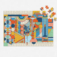 FLW Imperial Hotel Stone Wall Mural 250 Piece Wood Jigsaw Puzzle Galison CLOUDANIMESTUDIO