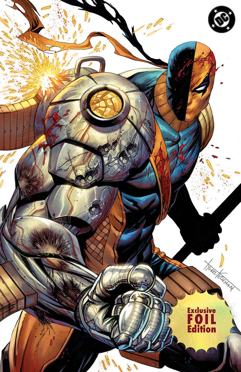 [FOIL]ABSOLUTE BATMAN #21 TYLER KIRKHAM EXCLUSIVE BATTLE DAMAGED DEATHSTROKE VIRGIN VAR (06/17/2026) CLOUDANIMESTUDIO