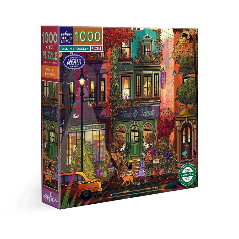 Fall in Brooklyn 1000 Piece Jigsaw Puzzle eeBoo CLOUDANIMESTUDIO