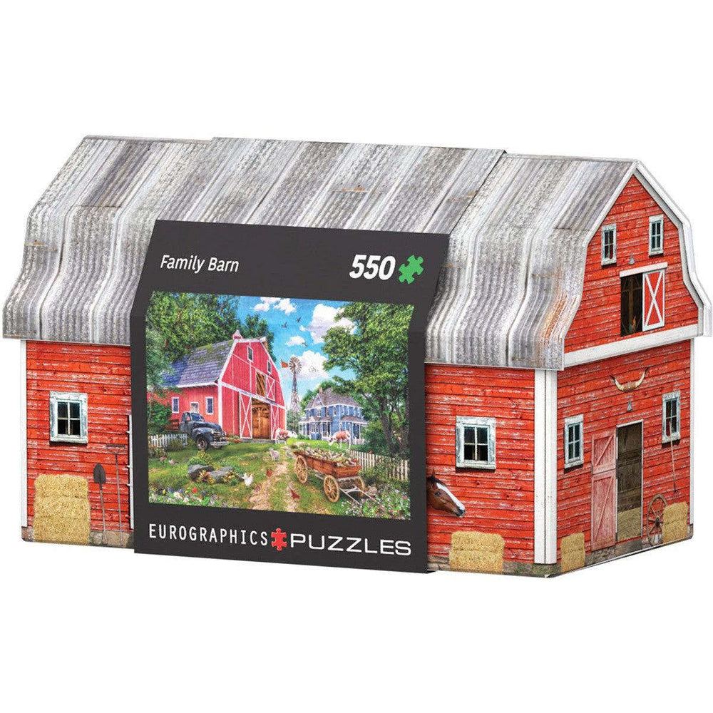 Family Farm 550 Piece Jigsaw Puzzle in Tin Eurographics CLOUDANIMESTUDIO