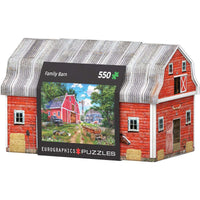 Family Farm 550 Piece Jigsaw Puzzle in Tin Eurographics CLOUDANIMESTUDIO