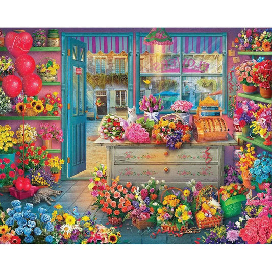 Flower Shop 1000 Piece Jigsaw Puzzle Springbok CLOUDANIMESTUDIO