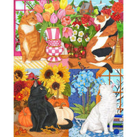 Four Seasons of Cats 1000 Piece Jigsaw Puzzle Springbok CLOUDANIMESTUDIO