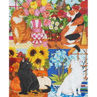 Four Seasons of Cats 1000 Piece Jigsaw Puzzle Springbok CLOUDANIMESTUDIO