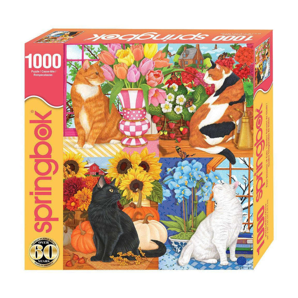 Four Seasons of Cats 1000 Piece Jigsaw Puzzle Springbok CLOUDANIMESTUDIO