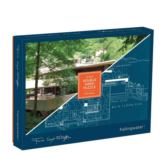 Frank Lloyd Wright Fallingwater Double-Sided 500 Piece Jigsaw Puzzle Galison