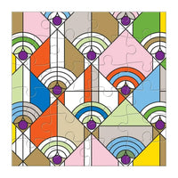 Frank Lloyd Wright Set of 6 25 Piece Wood Jigsaw Puzzle Galison
