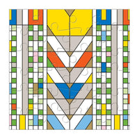 Frank Lloyd Wright Set of 6 25 Piece Wood Jigsaw Puzzle Galison