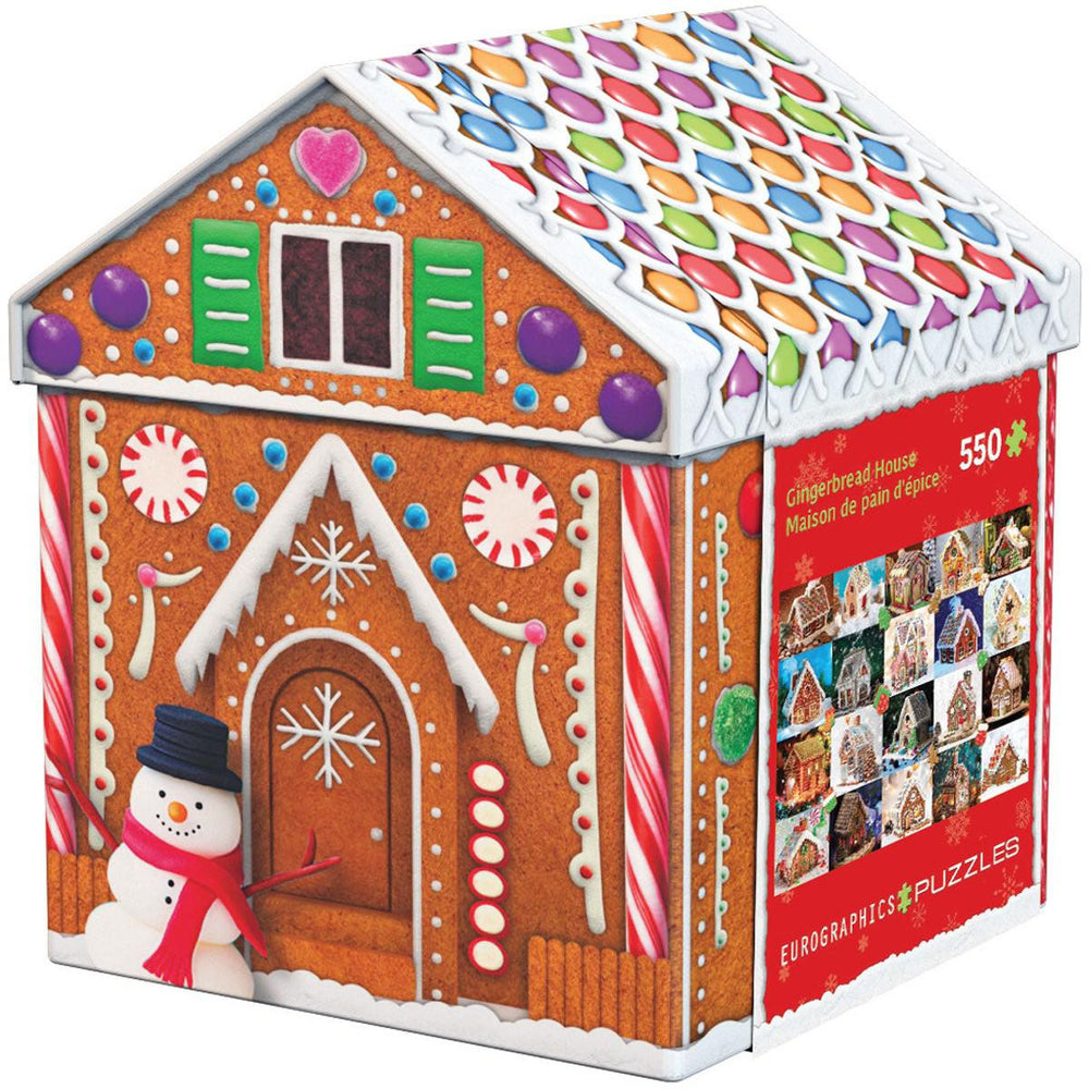 Gingerbread House 550 Piece Jigsaw Puzzle in Tin Eurographics CLOUDANIMESTUDIO