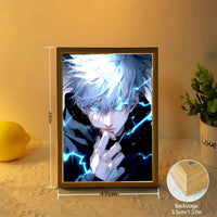 Gojo LED Light Painting Picture Frame, Anime Jujutsu Kaisen JJK Gifts 6 x 9 in - CloudAnimeStudio