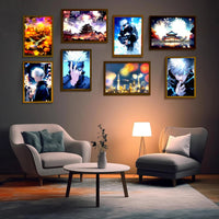 Gojo LED Light Painting Picture Frame, Anime Jujutsu Kaisen JJK Gifts 6 x 9 in - CloudAnimeStudio