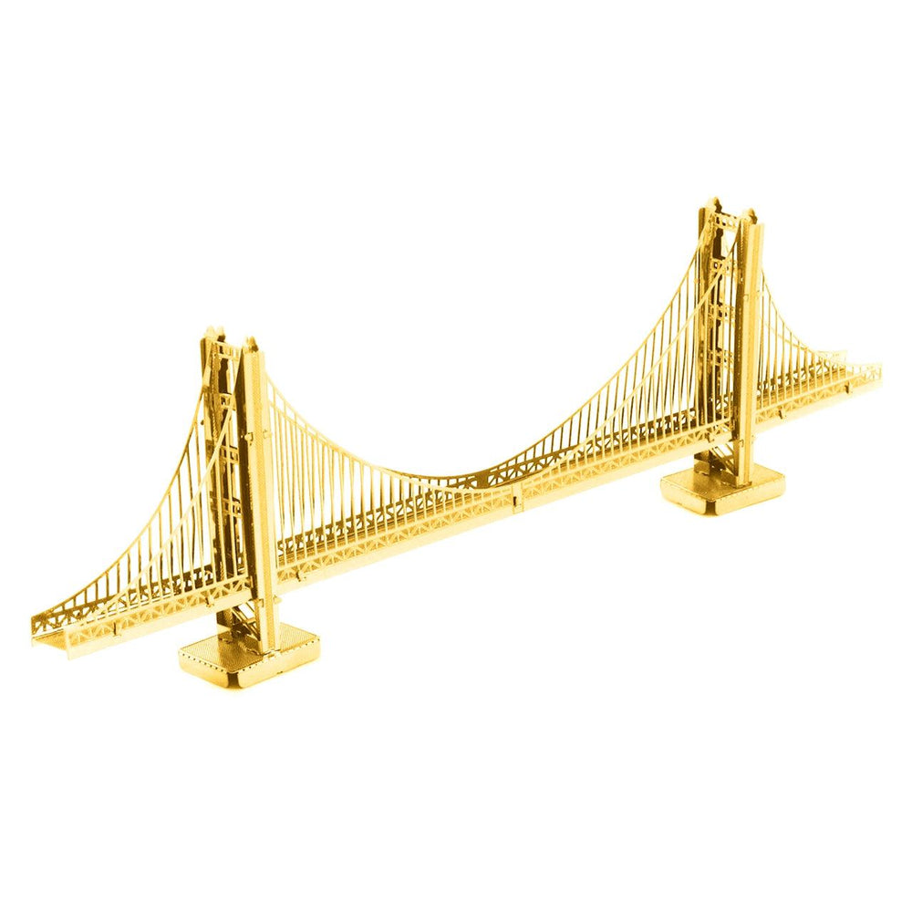 Gold Golden Gate Bridge 3D Steel Model Kit Metal Earth CLOUDANIMESTUDIO
