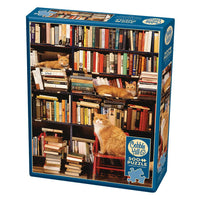 Gotham Bookstore Cats 500 Piece Jigsaw Puzzle Cobble Hill