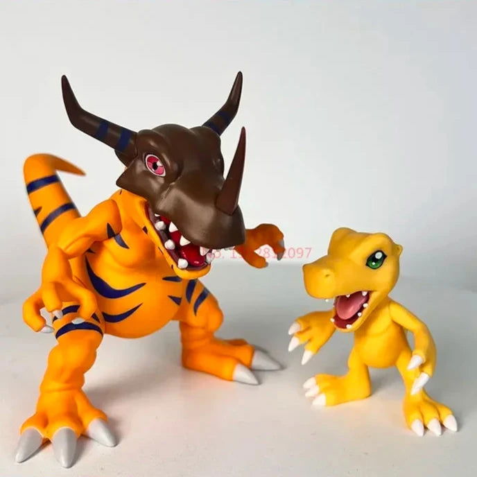 Greymon and Agumon Anime Figures, Digimon Gk Figurines Action Collectible Model Toys 12cm - CloudAnimeStudio