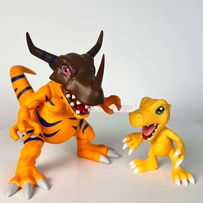 Greymon and Agumon Anime Figures, Digimon Gk Figurines Action Collectible Model Toys 12cm - CloudAnimeStudio