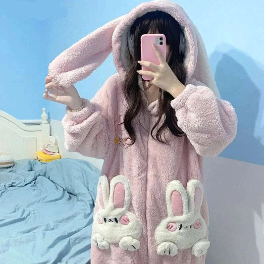 Kawaii Bunny Winter Onesie Pajama CLOUDANIMESTUDIO