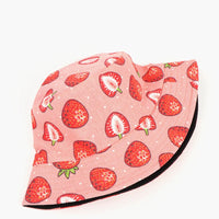 Strawberry Print Bucket Hat